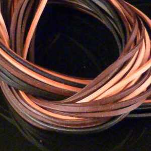 Lederband 4 mm x 3 mm eckig flach Lederriemen