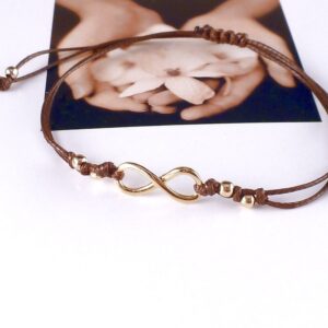 Armband verstellbar 925 Silber Unendlichkeit vergoldet