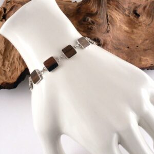 Armband 925 Silber und Holz