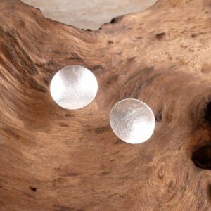 Ohrstecker 925 Silber Kreis gebürstet