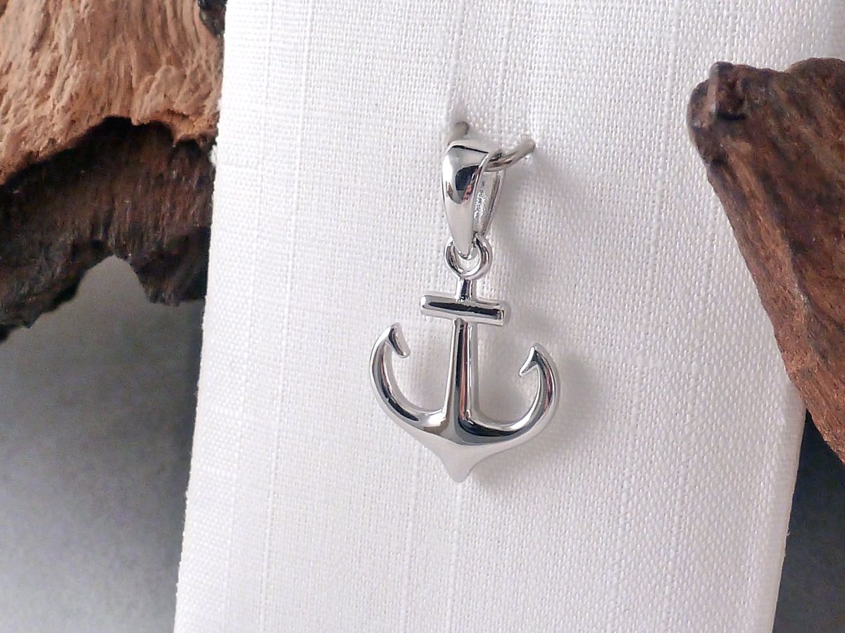 Anhänger aus 925 Sterling Silber Anker rhodiniert