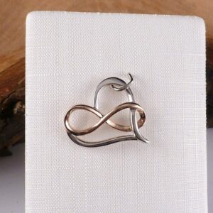 Anhänger aus 925 Sterling Silber Herz rhodiniert