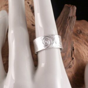 Ring 925 Sterling Silber matt Spirale