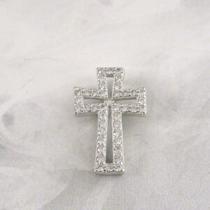 Anhänger 925 Silber Kreuz mit Zirkonia