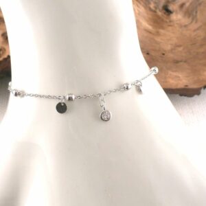 Armband 925 Silber 18 K mit Zirkonia 16-19 cm