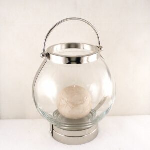 Windlicht Kerzenhalter Metall Glas