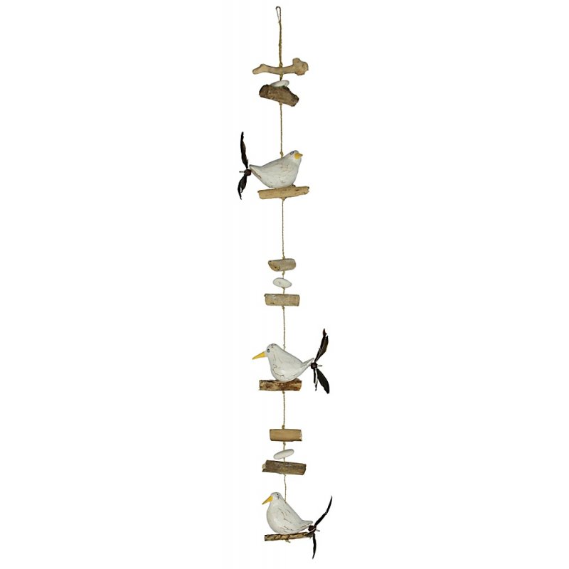 Windspiel Mobile Möwe mit Treibholz
