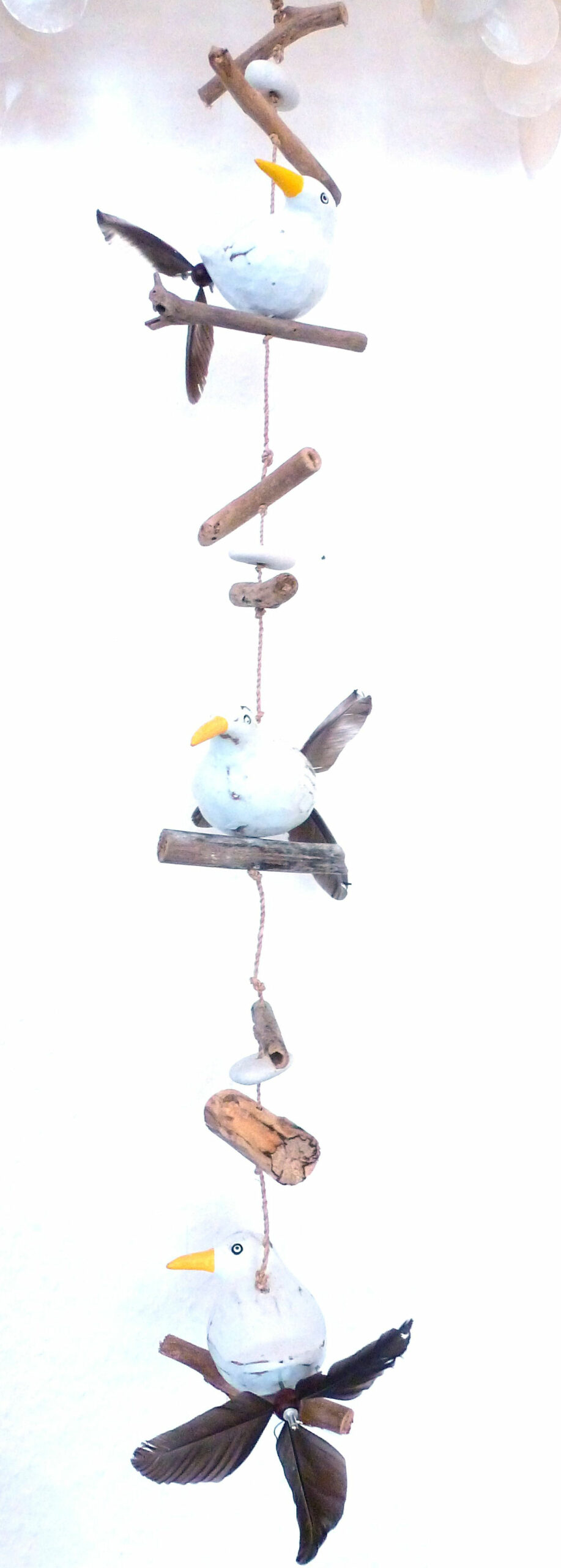 Windspiel Mobile Möwe mit Treibholz – Bild 2
