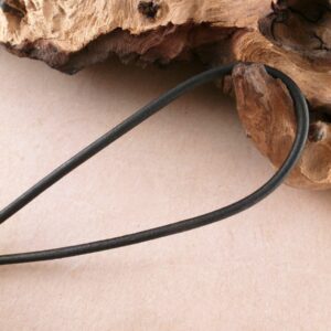 Lederband schwarz matt Ø 1,5 mm Meterware