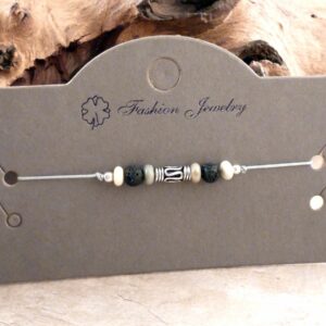 Armband handgefertigt Picassojaspis Edelstein Perlen