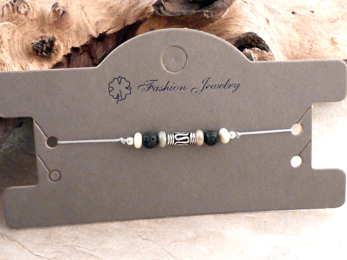 Armband handgefertigt Picassojaspis Edelstein Perlen