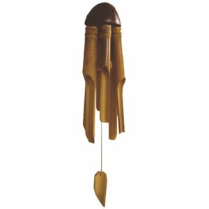 Klanspiel Kokos Holz Bambus Windspiel 35 cm