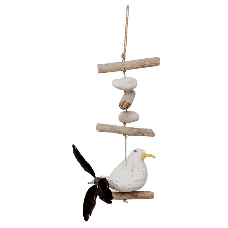 Windspiel Mobile Möwe mit Treibholz