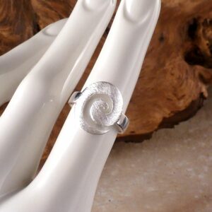 Ring 925 Silber gebürstet Spirale Gr. 60