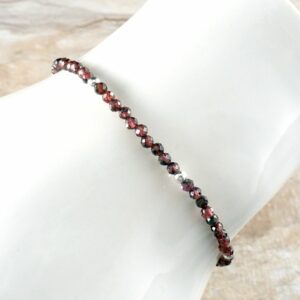 Armband Granat mit 925 Silber Perlen