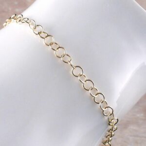 Gliederarmband 925 Sterling Silber vergoldet Kreise