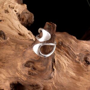 Ring 925 Silber matt offen Gr. 63