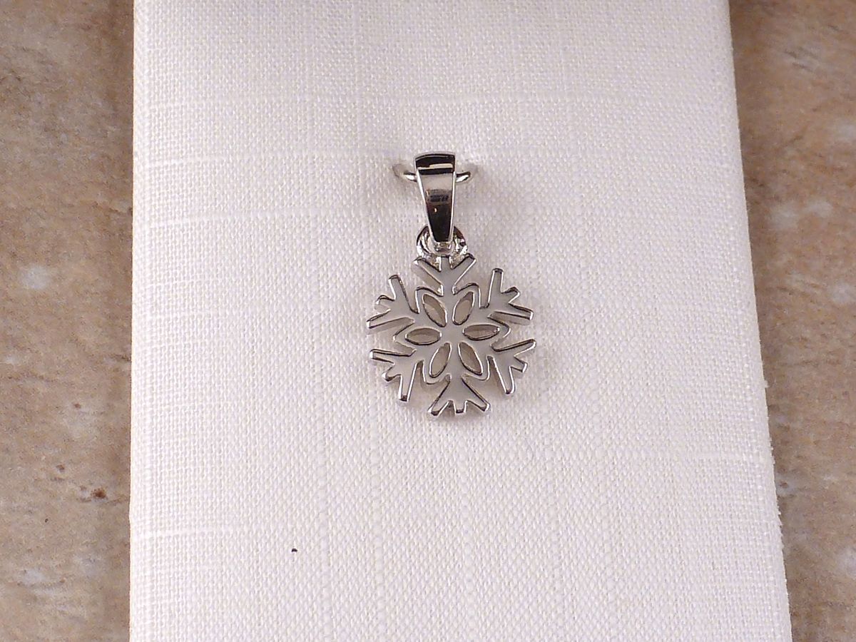 Anhänger 925 Silber Schneeflocke