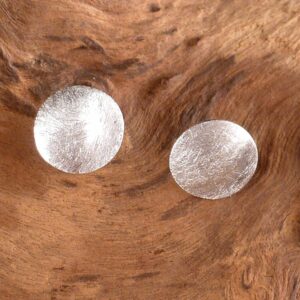 Ohrstecker 925 Silber Kreis gebürstet