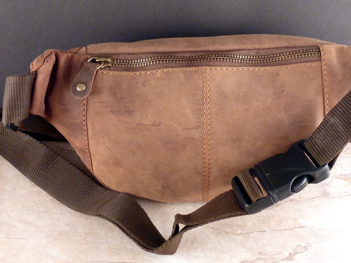 Gürteltasche Bauchtasche echt Leder – Bild 3