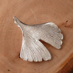 Anhänger 925 Silber Ginkgo Blatt