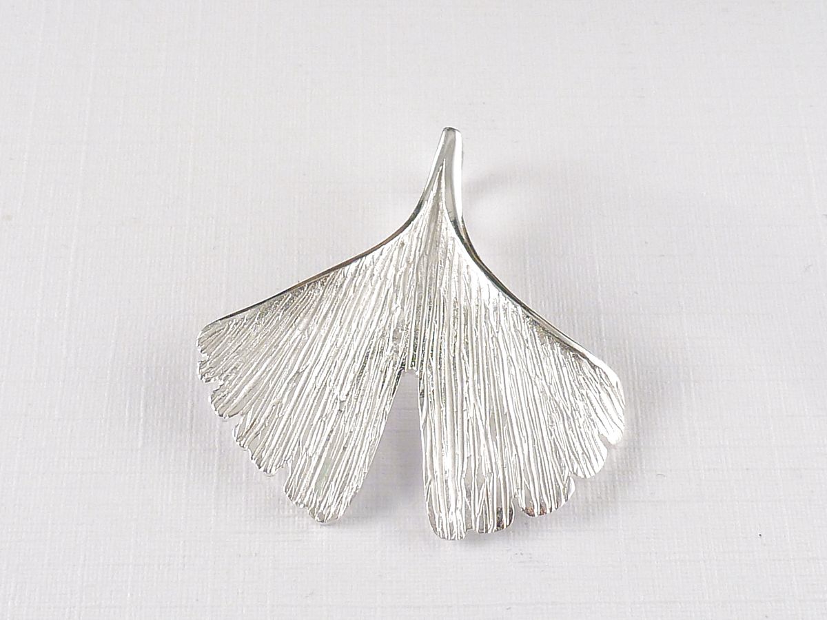 Anhänger 925 Silber Ginkgo Blatt – Bild 2
