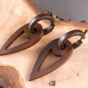 Creolen Holz Ohrringe