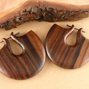 Creolen Holz Ohrringe