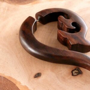 Fake Ohrstecker Holz