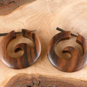 Creolen Holz Ohrringe