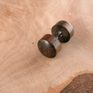 Fake Ohrringe Holz Edelstahl