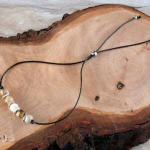 Armband verstellbar Landschaftsjaspis Perlen