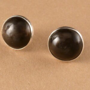 Ohrstecker 925 Silber Muschel schwarz