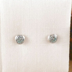 Ohrstecker 925 Silber Zirkonia blau