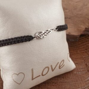 Armband verstellbar Flügel Silber