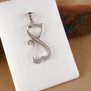 Anhänger 925 Silber Katze