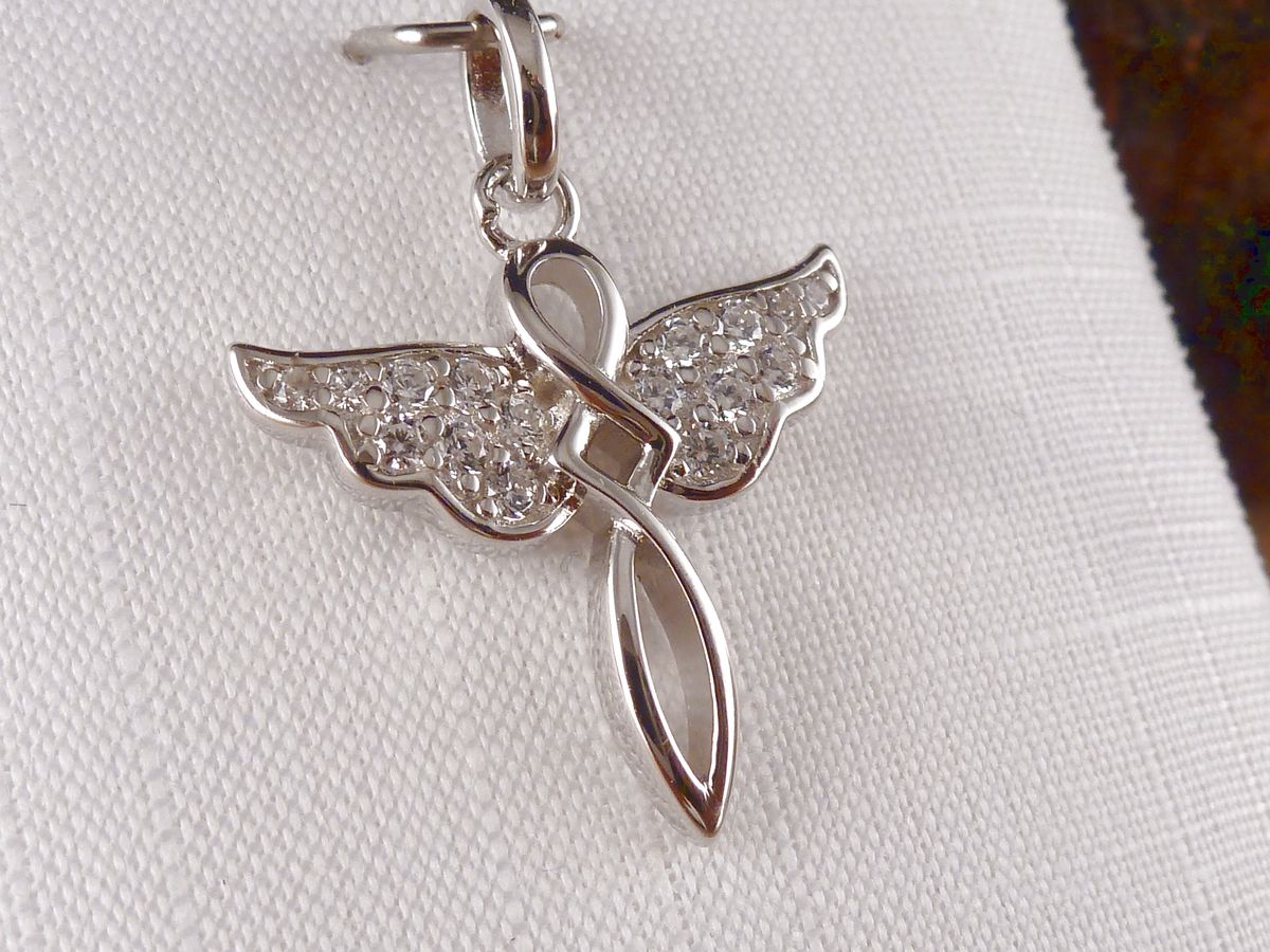 Anhänger 925 Silber Engel Zirkonia – Bild 2