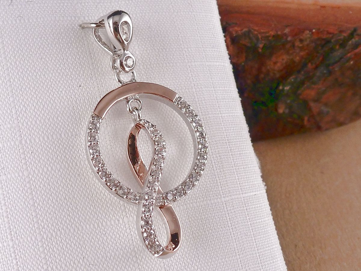 Anhänger 925 Silber Unendlichkeit Rosegold – Bild 2