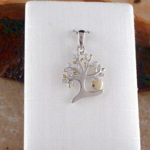 Anhänger 925 Silber Baum mit Herz