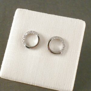Ohrstecker 925 Sterling Silber Kreis