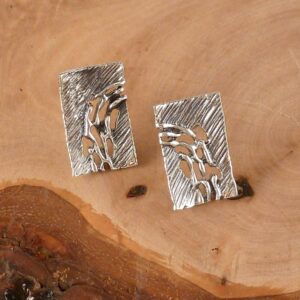 Ohrstecker 925 Silber Rechteck Vintage