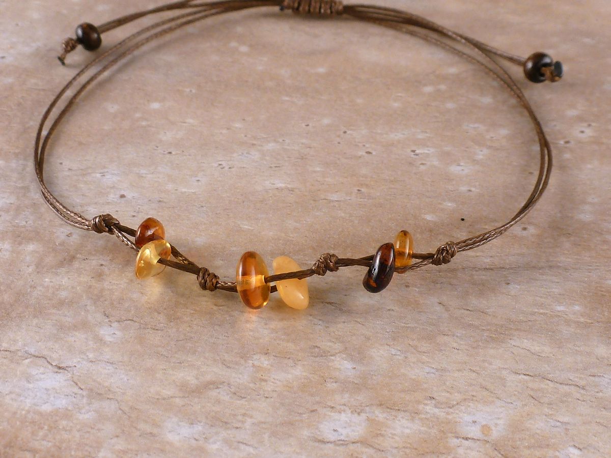 Fußkette Fußkettchen Bernstein – Bild 2