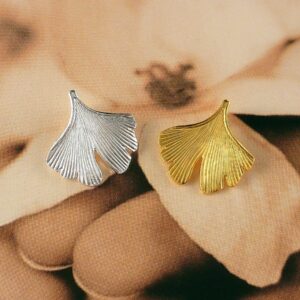 Anhänger 925 Silber Ginkgo Blatt