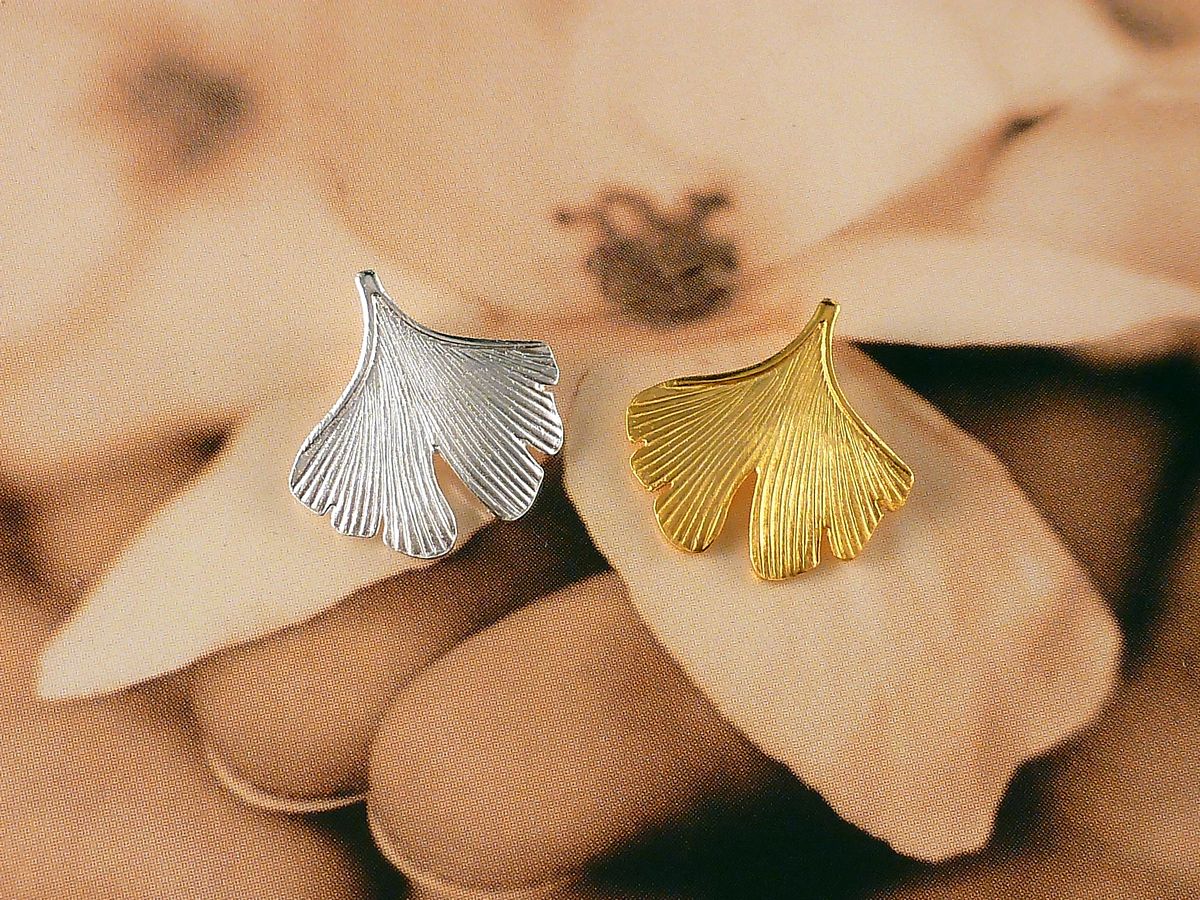 Anhänger 925 Silber Ginkgo Blatt