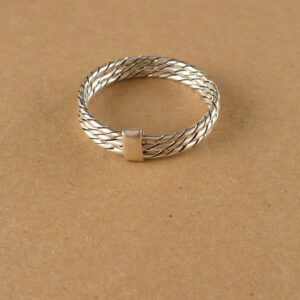 Ring Silber Kordel