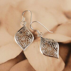 Ohrringe 925 Silber Blumen