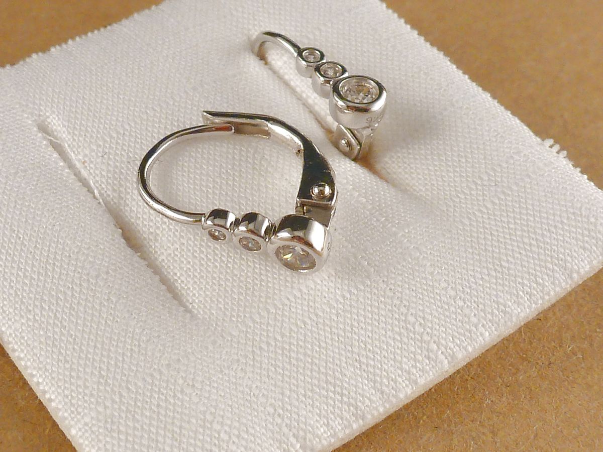Ohrringe 925 Silber mit Zirkonia – Bild 3