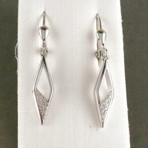 Ohrhänger 925 Silber Rhombus