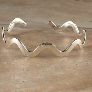 Armreif 925 Sterling Silber gewellt