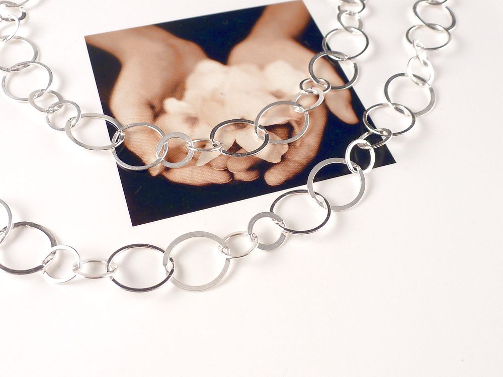 Glieder Kette 925 Silber Ringe